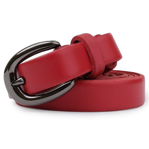 Thin stylish women's belt Vintage 20760 Red 20760 фото