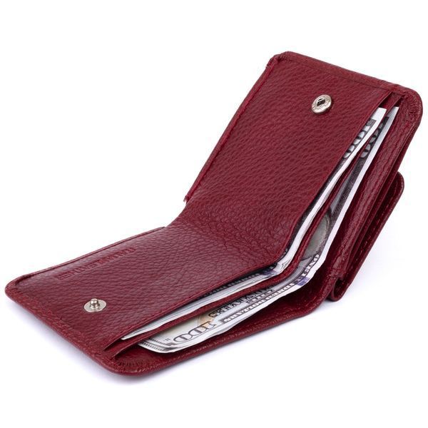 Маленький кошелек на кнопке женский ST Leather 19236 Бордовый 19236 фото