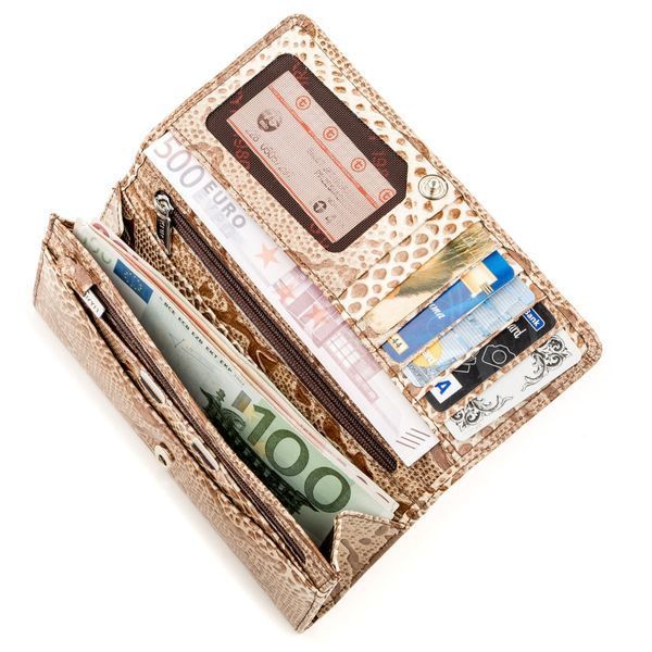 Women's wallet KARYA 17263 leather Light brown 17263 фото
