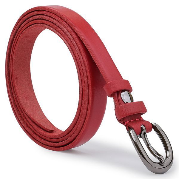 Thin stylish women's belt Vintage 20760 Red 20760 фото