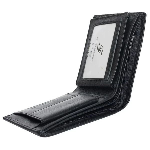 Men's leather wallet without button with document compartment F. Leather Collection F9 фото
