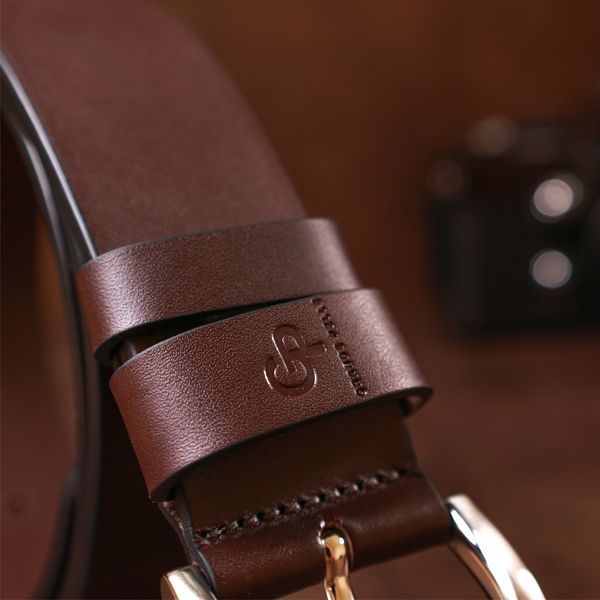 Ремінь чоловічий GRANDE PELLE 00779 під джинси Коричневий 00779 фото