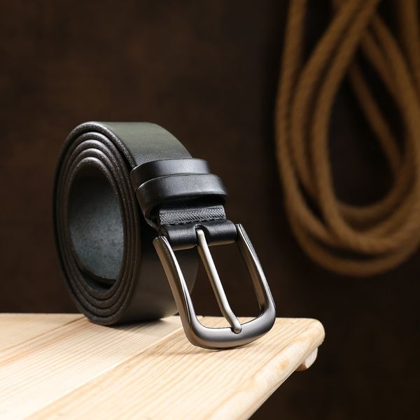 Classic belt for men Vintage 20708 Black 20708 фото