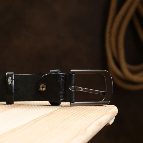 Classic belt for men Vintage 20708 Black 20708 фото