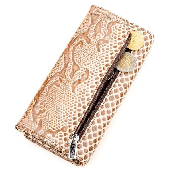 Women's wallet KARYA 17263 leather Light brown 17263 фото