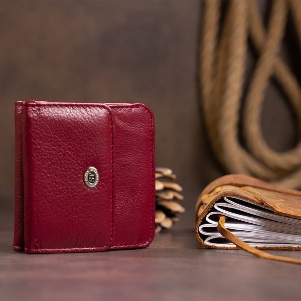 Маленький кошелек на кнопке женский ST Leather 19236 Бордовый 19236 фото