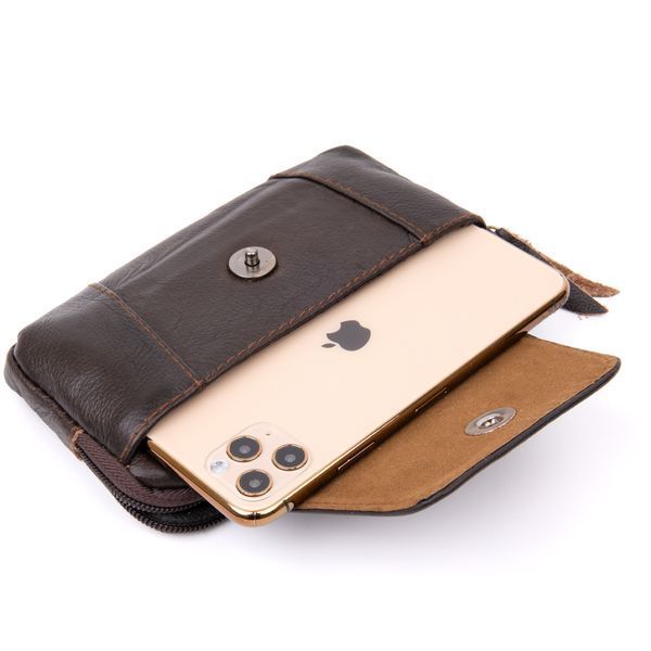 Horizontal waist purse unisex Vintage 20452 Brown 20452 фото