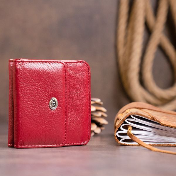 Маленький кошелек на кнопке женский ST Leather 19236 Бордовый 19236 фото