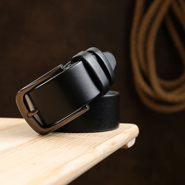 Classic belt for men Vintage 20708 Black 20708 фото