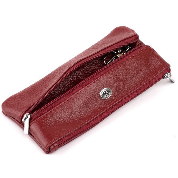 Ключниця-гаманець з кишенькою жіноча ST Leather 19352 Бордова 19352 фото