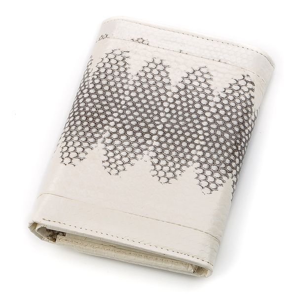Кошелек женский SEA SNAKE LEATHER 18281 из натуральной кожи морской змеи Белый 18281 фото