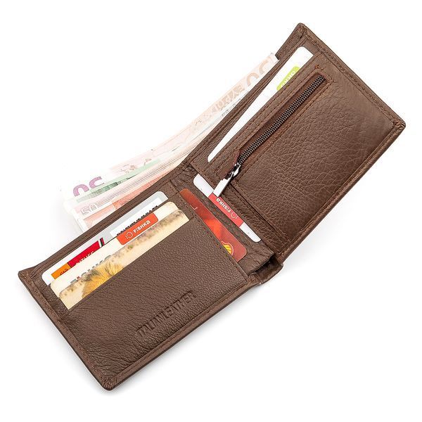 Men's wallet ST Leather 18353 (ST-1) NEW Brown 18353 фото