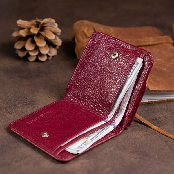 Маленький кошелек на кнопке женский ST Leather 19236 Бордовый 19236 фото