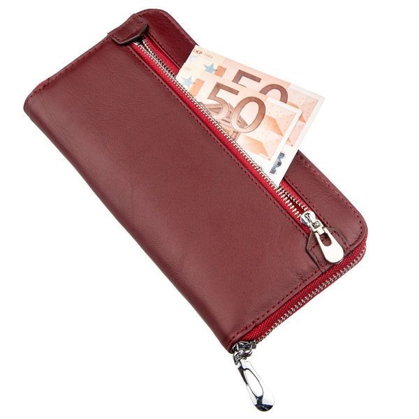 Універсальний жіночий клатч на блискавці ST Leather 18865 Червоний 18865 фото
