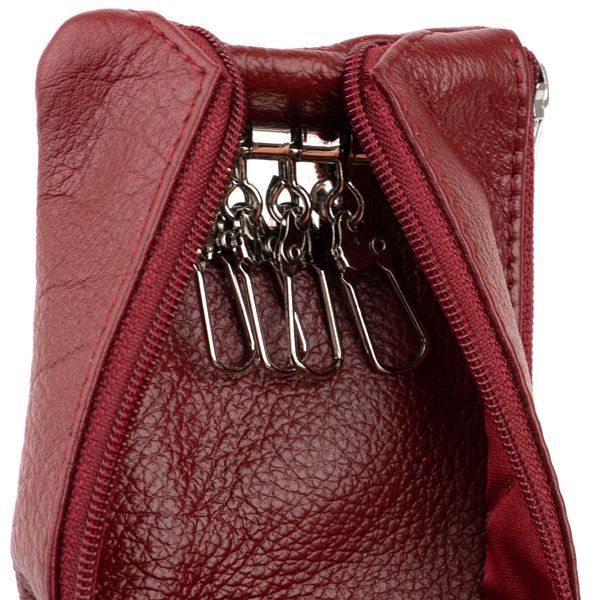 Ключниця-гаманець з кишенькою жіноча ST Leather 19352 Бордова 19352 фото