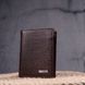 Men's wallet without clasp made of genuine grain leather KARYA 21365 Brown 21365 фото 7