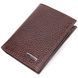 Men's wallet without clasp made of genuine grain leather KARYA 21365 Brown 21365 фото 1