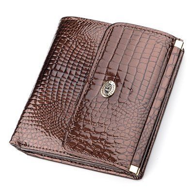 Гаманець жіночий ST Leather 18354 (S1101A) лакована шкіра Коричневий 18354 фото