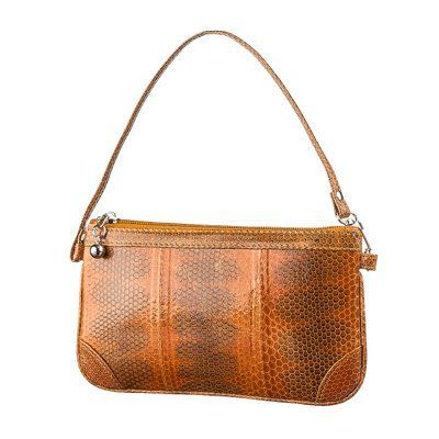 Клатч жіночий SEA SNAKE LEATHER 18284 з натуральної шкіри морської змії Коричневий 18284 фото