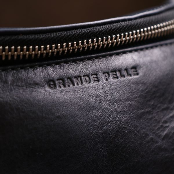 Кожаная бананка унисекс GRANDE PELLE 11569 Синяя 11569 фото