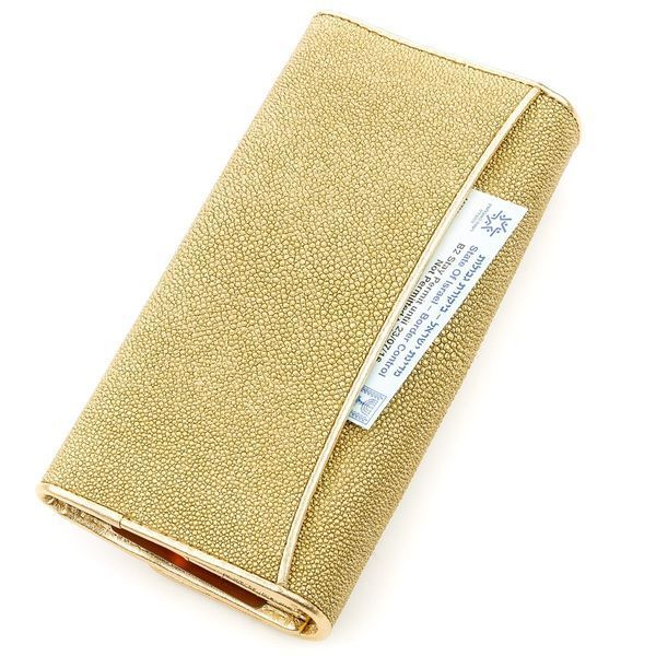 Кошелек женский STINGRAY LEATHER 18640 из натуральной кожи морского ската Золотистый 18640 фото