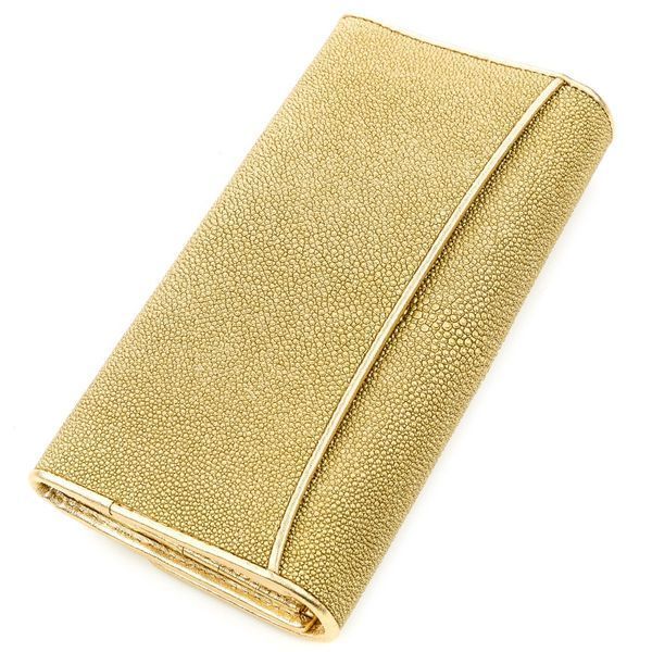 Кошелек женский STINGRAY LEATHER 18640 из натуральной кожи морского ската Золотистый 18640 фото