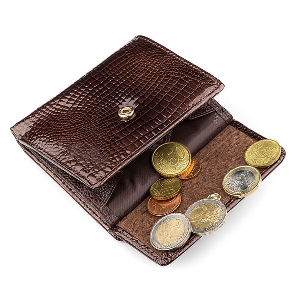 Кошелек женский ST Leather 18354 (S1101A) лакированная кожа Коричневый 18354 фото