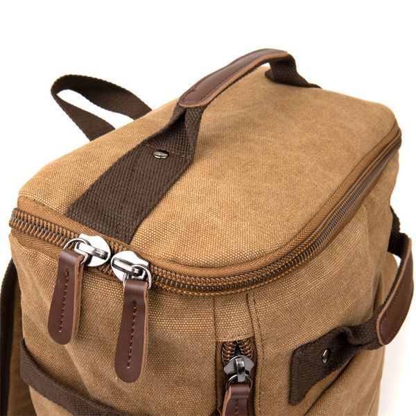 Unisex textile travel backpack with handles Vintage 20664 Sand 20664 фото