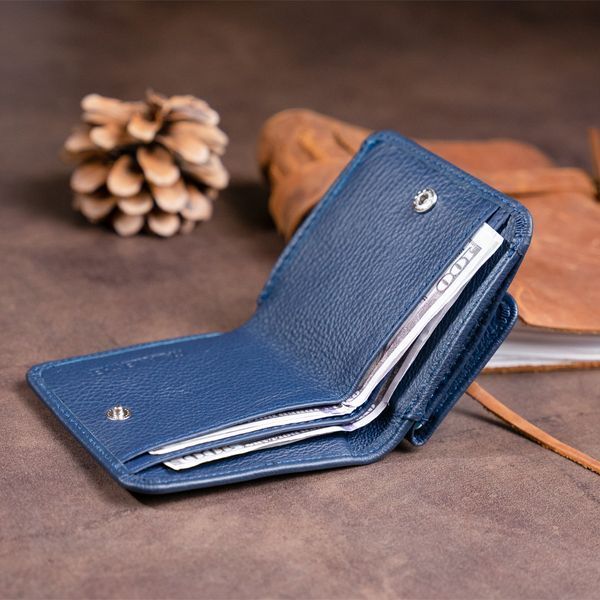 Маленький гаманець на кнопці жіночий ST Leather 19237 Темно-синій 19237 фото