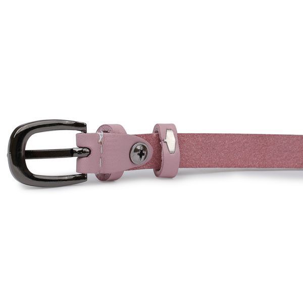 Thin genuine leather belt Vintage 20761 Pink 20761 фото