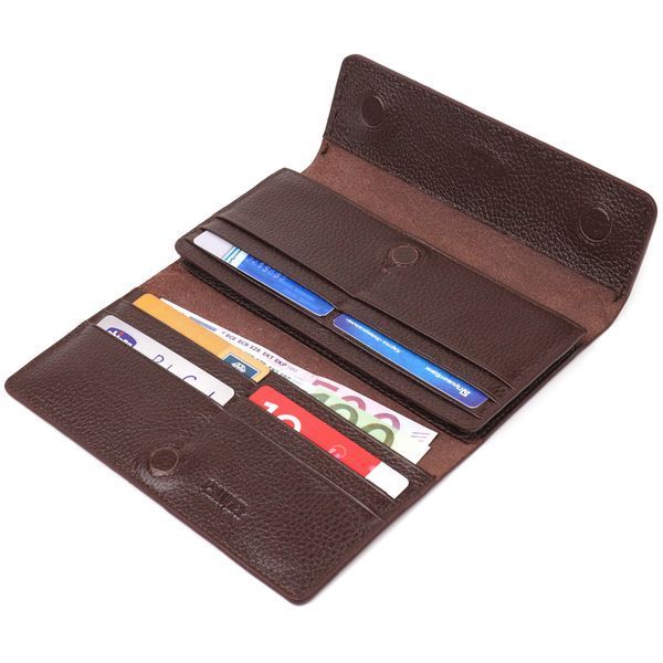 Spacious women's wallet made of genuine leather CANPELLINI 21660 Brown 21660 фото
