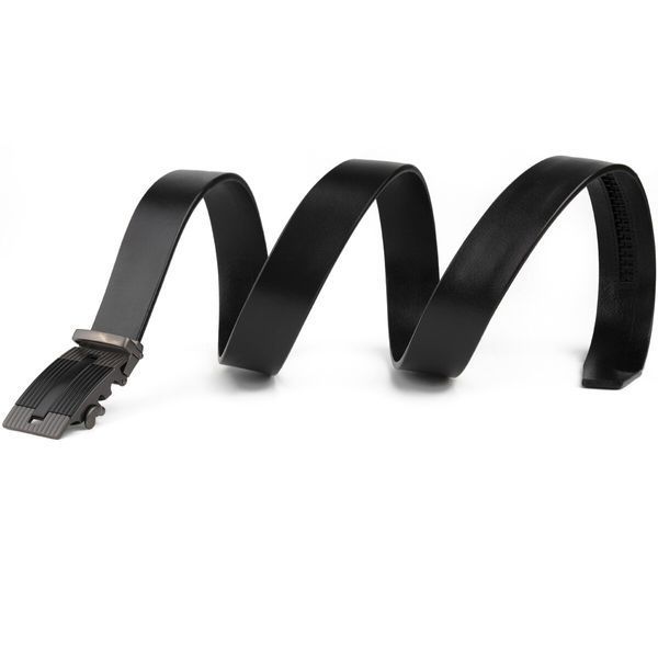 Men's belt with linear buckle Vintage 20290 Black 20290 фото