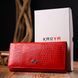Лакированный горизонтальный кошелек из фактурной натуральной кожи KARYA 21171 Красный 21171 фото 9