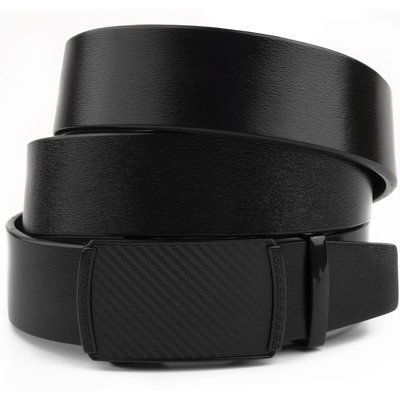 Men's leather belt with automatic mosaic buckle Vintage 20283 Black 20283 фото