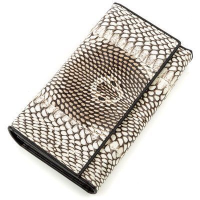 Гаманець жіночий SNAKE LEATHER 18547 з натуральної шкіри пітона Сірий 18547 фото