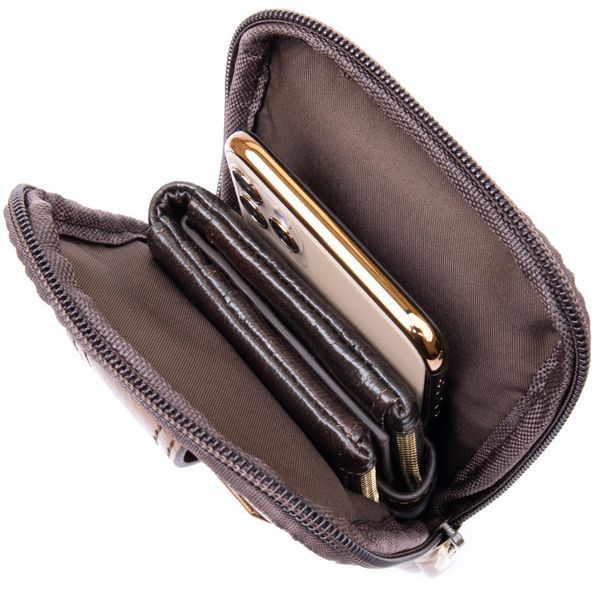Men's vertical belt purse 20368 Vintage Brown 20368 фото