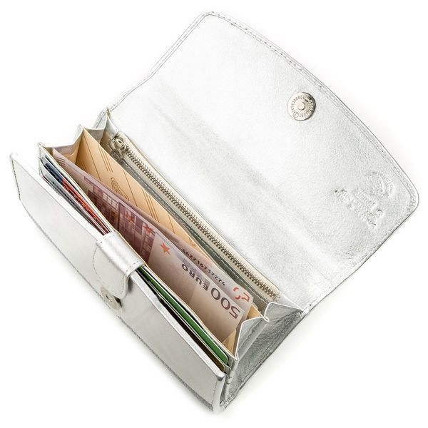 Вертикальний жіночий гаманець STINGRAY LEATHER 18641 з натуральної шкіри морського скату Сірий 18641 фото