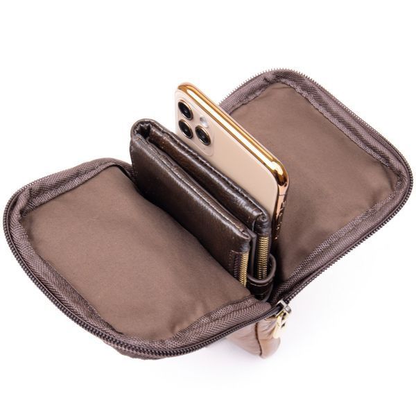 Men's vertical belt purse 20368 Vintage Brown 20368 фото