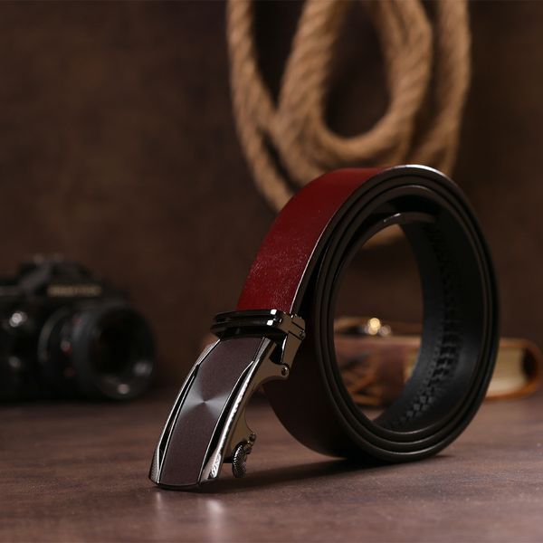 Genuine leather belt with leather insert in buckle Vintage 20216 Brown 20216 фото
