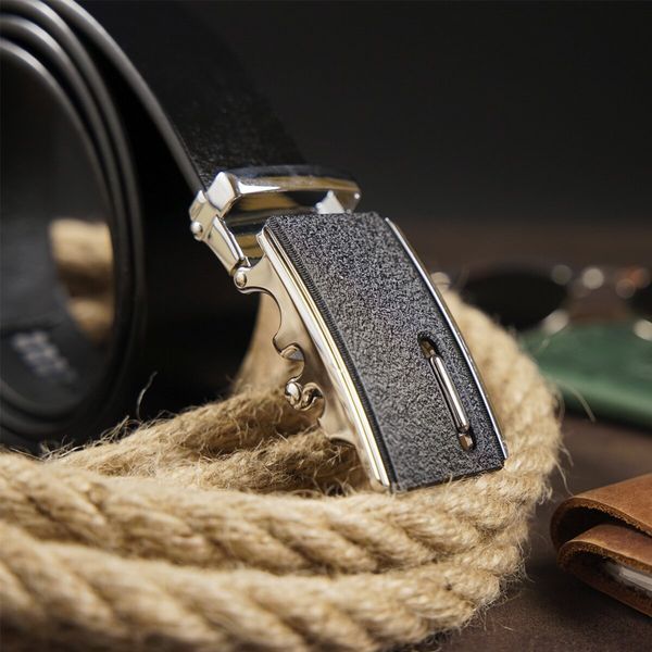 Men's belt with matte buckle Vintage 20326 Black 20326 фото