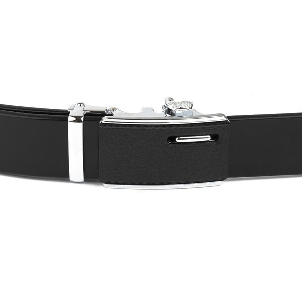 Men's belt with matte buckle Vintage 20326 Black 20326 фото