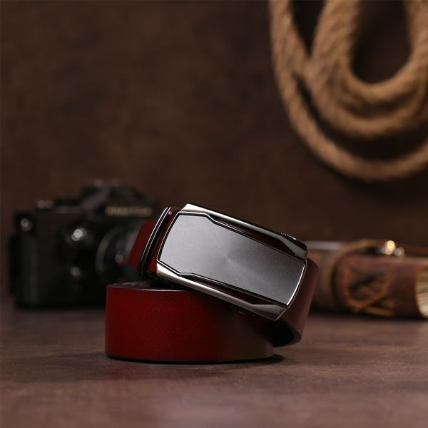 Genuine leather belt with leather insert in buckle Vintage 20216 Brown 20216 фото