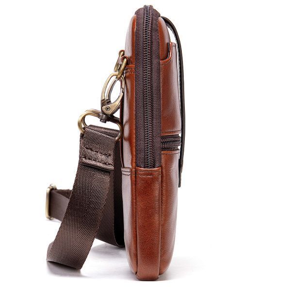 Men's vertical belt purse 20368 Vintage Brown 20368 фото