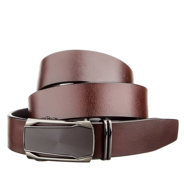 Genuine leather belt with leather insert in buckle Vintage 20216 Brown 20216 фото
