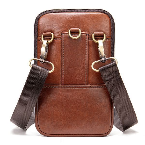 Men's vertical belt purse 20368 Vintage Brown 20368 фото