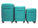 Чемодан Worldline Airtex 282 Комплект чемоданов Бирюзовый 282/79/68 фото 1