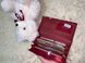 Red lacquer women's wallet made of BALISA leather 515-1 фото 4