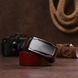 Genuine leather belt with leather insert in buckle Vintage 20216 Brown 20216 фото 8