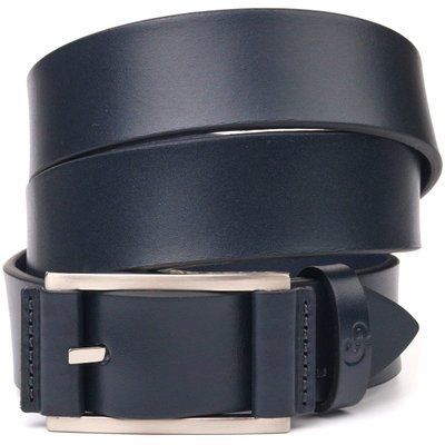 Elegant men's belt for trousers made of genuine leather Grande Pelle 21452 Blue 21452 фото
