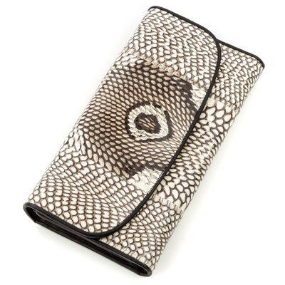 Гаманець жіночий SNAKE LEATHER 18548 з натуральної шкіри пітона Сірий 18548 фото